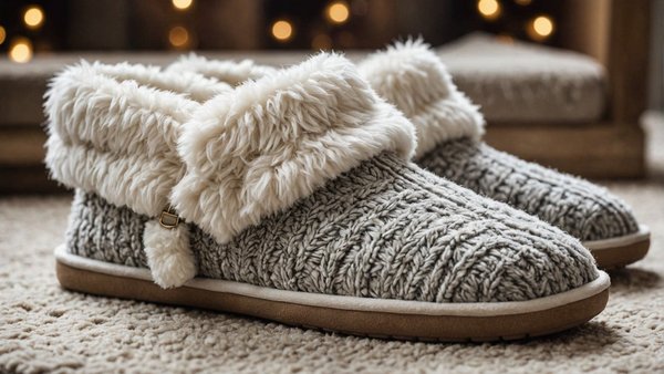 Chausson fourré & pantoufle chaude à fourrure : confort hivernal