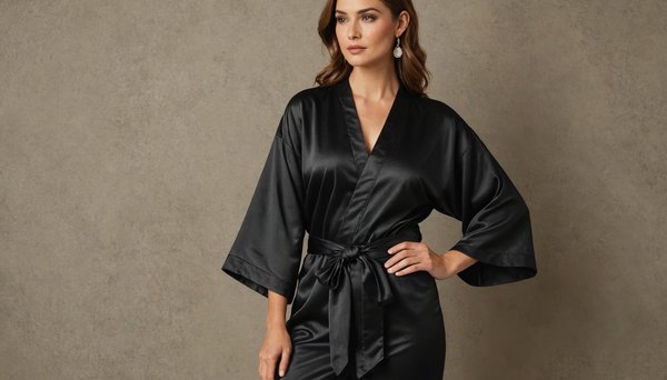 Kimono satin femme : élégance et sensualité en noir
